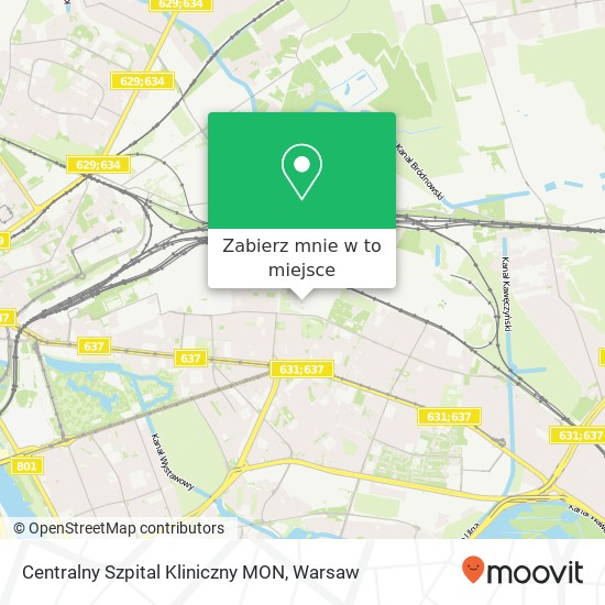 Mapa Centralny Szpital Kliniczny MON