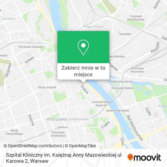 Mapa Szpital Kliniczny im. Księżnaj Anny Mazowieckiej ul Karowa 2