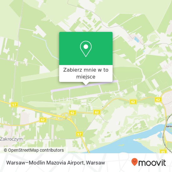 Mapa Warsaw–Modlin Mazovia Airport