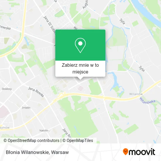 Mapa Błonia Wilanowskie