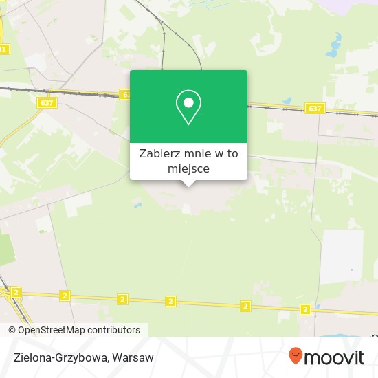 Mapa Zielona-Grzybowa