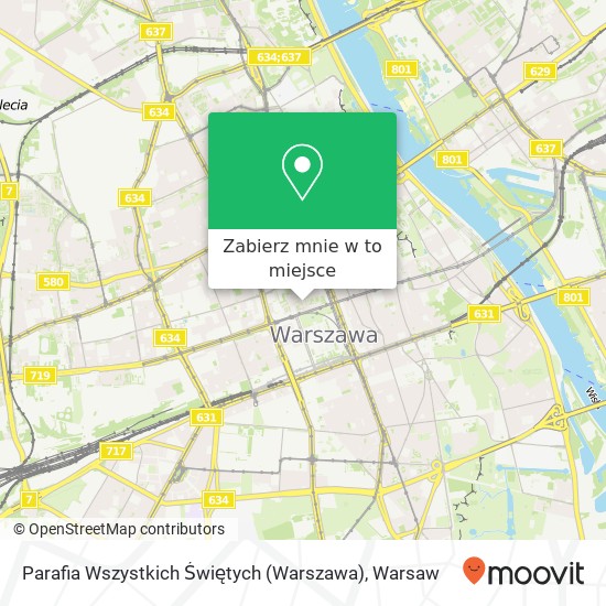 Mapa Parafia Wszystkich Świętych (Warszawa)