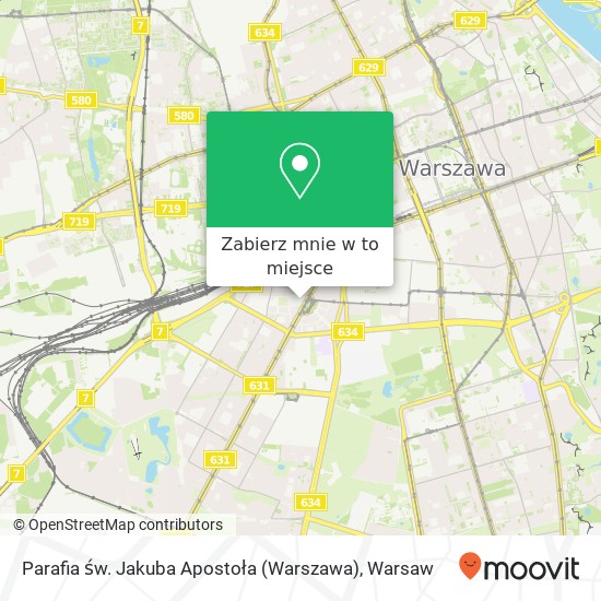 Mapa Parafia św. Jakuba Apostoła (Warszawa)