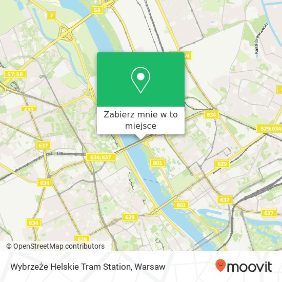 Mapa Wybrzeże Helskie Tram Station