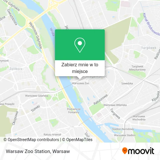 Mapa Warsaw Zoo Station