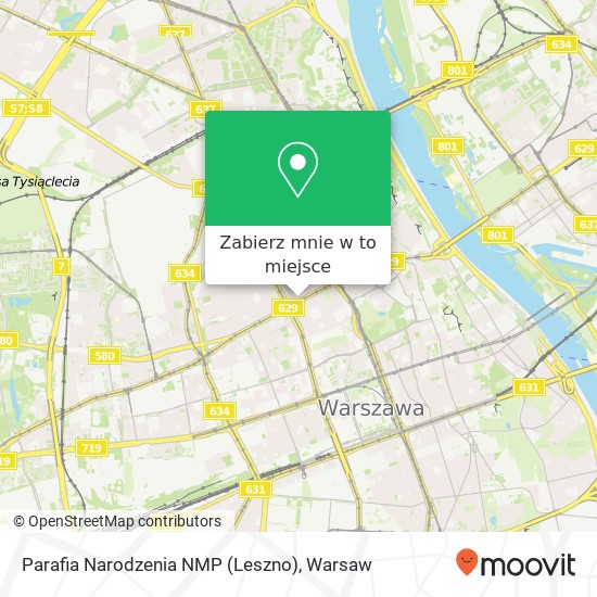 Mapa Parafia Narodzenia NMP (Leszno)