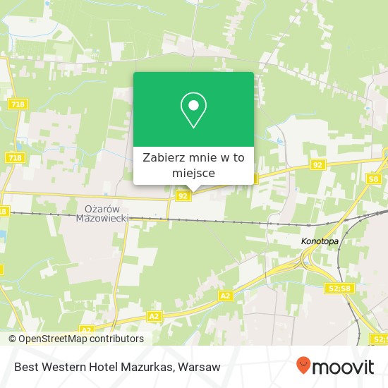 Mapa Best Western Hotel Mazurkas