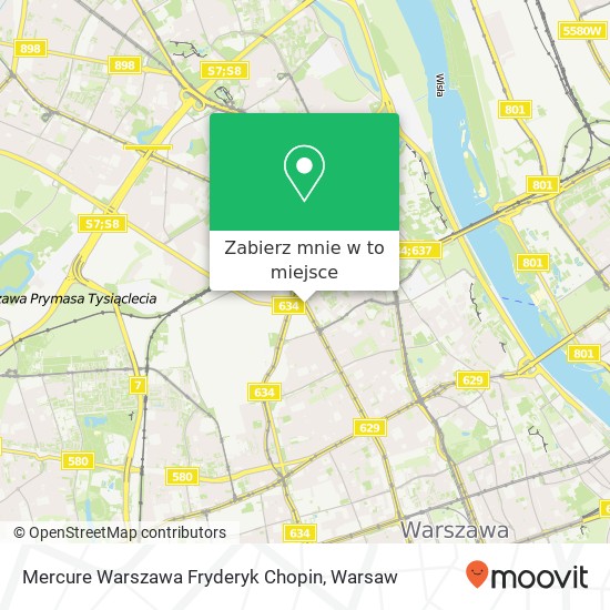 Mapa Mercure Warszawa Fryderyk Chopin