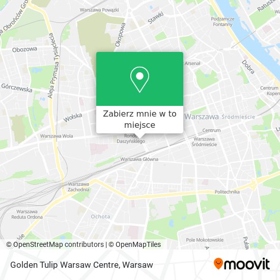 Mapa Golden Tulip Warsaw Centre