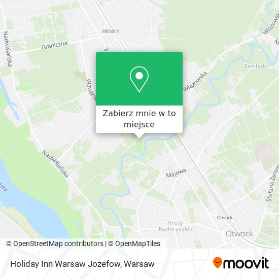 Mapa Holiday Inn Warsaw Jozefow