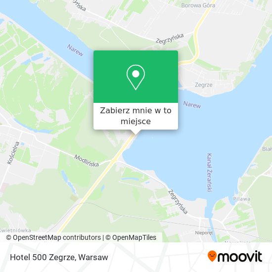 Mapa Hotel 500 Zegrze