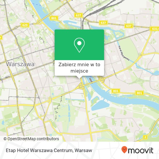 Mapa Etap Hotel Warszawa Centrum