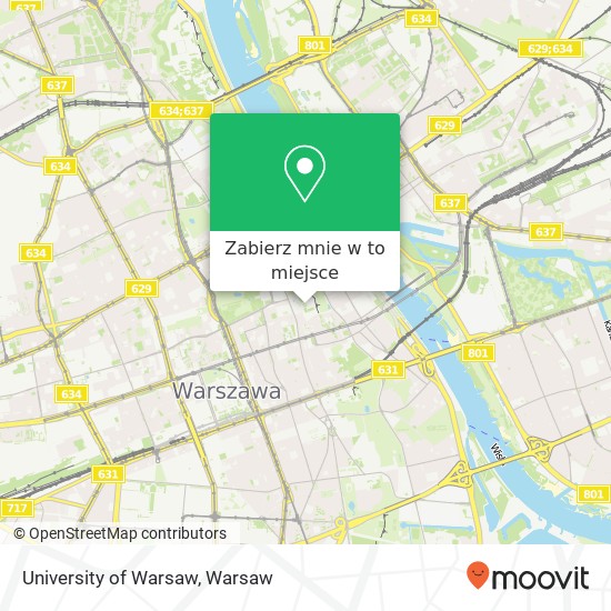 Mapa University of Warsaw