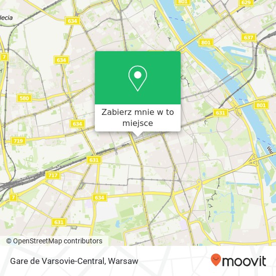 Mapa Gare de Varsovie-Central