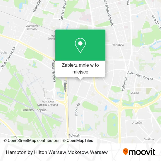 Mapa Hampton by Hilton Warsaw Mokotow