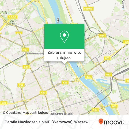 Mapa Parafia Nawiedzenia NMP (Warszawa)