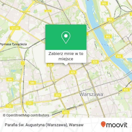 Mapa Parafia św. Augustyna (Warszawa)