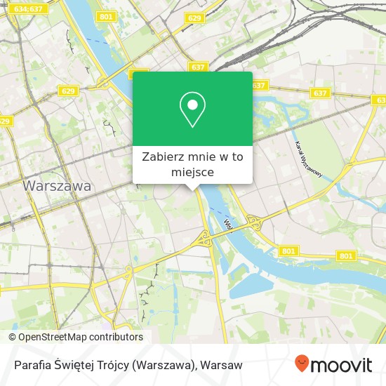 Mapa Parafia Świętej Trójcy (Warszawa)