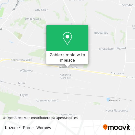 Mapa Kożuszki-Parcel