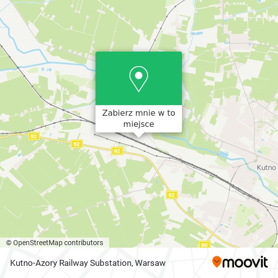 Mapa Kutno-Azory Railway Substation