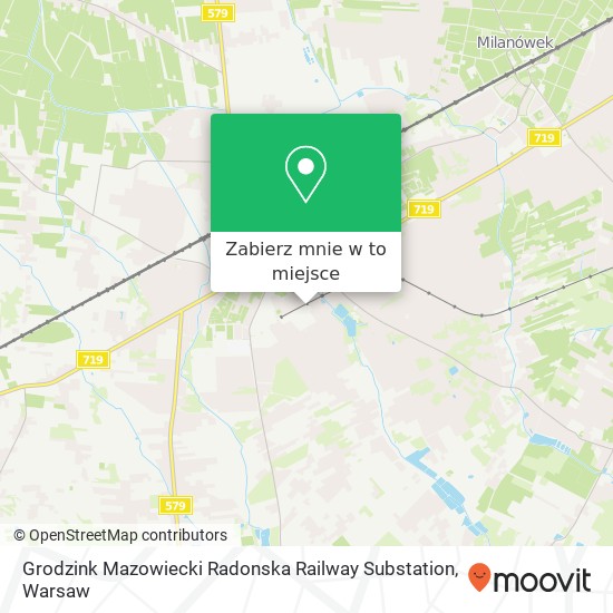 Mapa Grodzink Mazowiecki Radonska Railway Substation