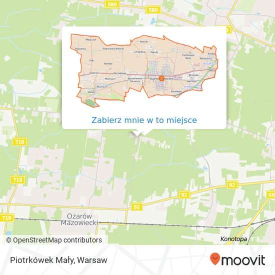 Mapa Piotrkówek Mały