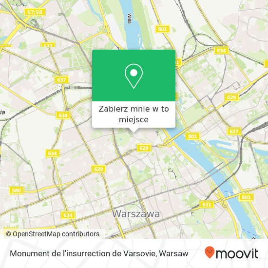 Mapa Monument de l'insurrection de Varsovie