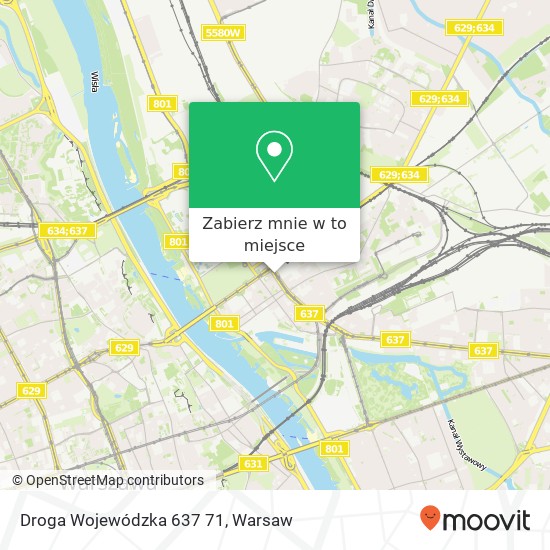 Mapa Droga Wojewódzka 637 71