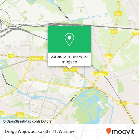 Mapa Droga Wojewódzka 637 71