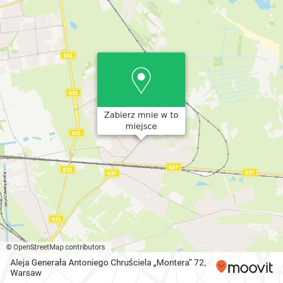 Mapa Aleja Generała Antoniego Chruściela „Montera” 72