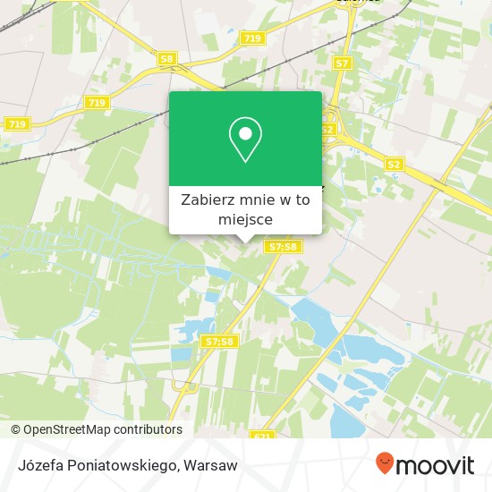 Mapa Józefa Poniatowskiego