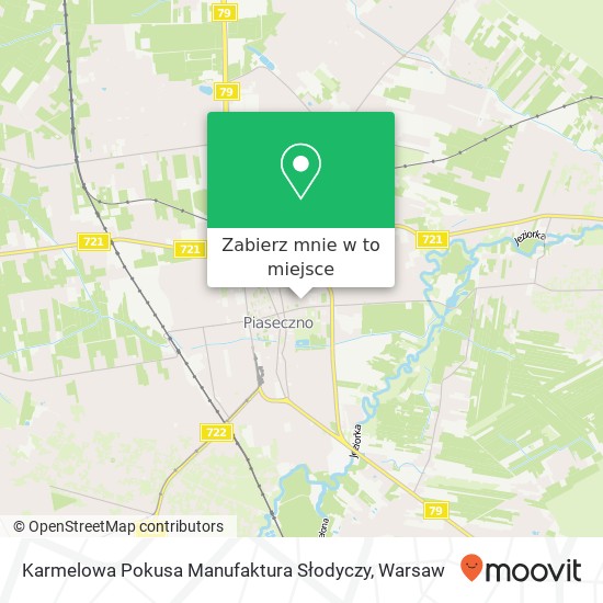 Mapa Karmelowa Pokusa Manufaktura Słodyczy, ulica Krolewskie Lipy 05-500 Piaseczno