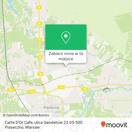 Mapa Carte D’Or Cafe, ulica Geodetow 23 05-500 Piaseczno