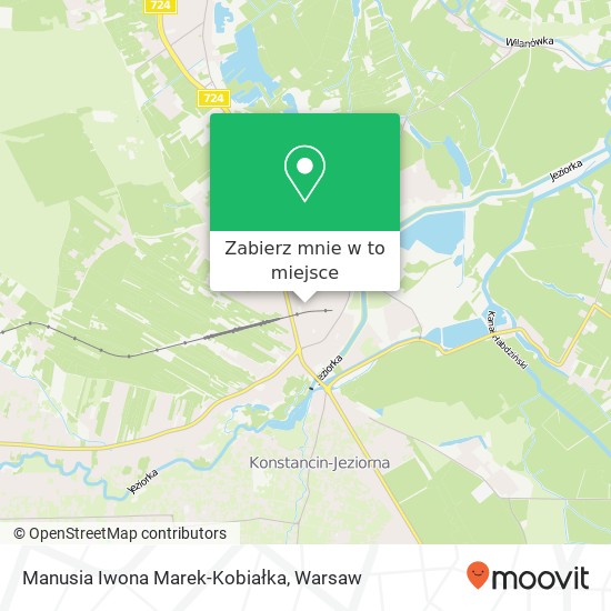 Mapa Manusia Iwona Marek-Kobiałka, ulica 1000-lecia PP 05-520 Konstancin-Jeziorna