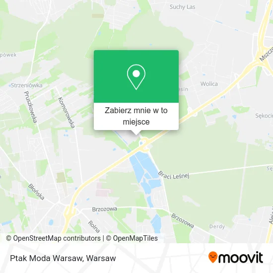 Mapa Ptak Moda Warsaw