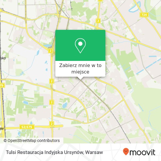 Mapa Tulsi Restauracja Indyjska Ursynów, 02-784 Warszawa