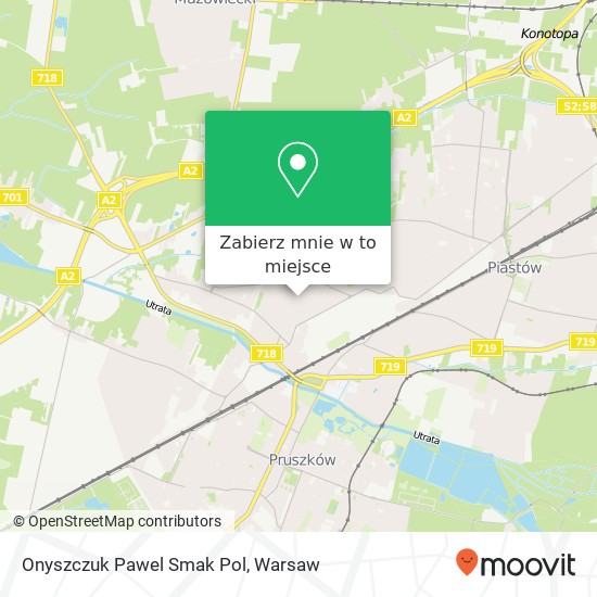 Mapa Onyszczuk Pawel Smak Pol, ulica Adama Mickiewicza 30 Pruszkow