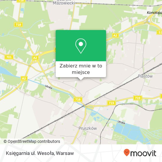 Mapa Księgarnia ul. Wesoła