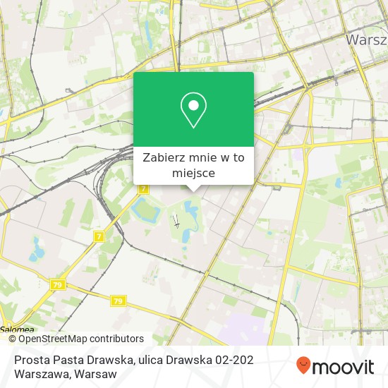 Mapa Prosta Pasta Drawska, ulica Drawska 02-202 Warszawa