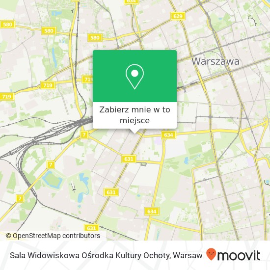 Mapa Sala Widowiskowa Ośrodka Kultury Ochoty