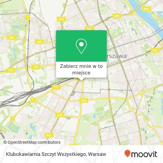 Mapa Klubokawiarnia Szczyt Wszystkiego, ulica Tarczynska 5 / 9 02-025 Warszawa