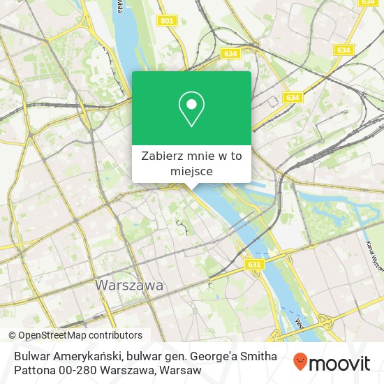 Mapa Bulwar Amerykański, bulwar gen. George'a Smitha Pattona 00-280 Warszawa