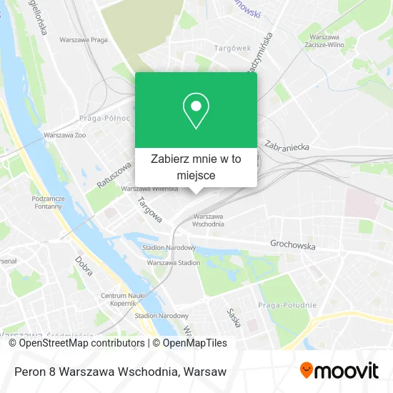 Mapa Peron 8 Warszawa Wschodnia