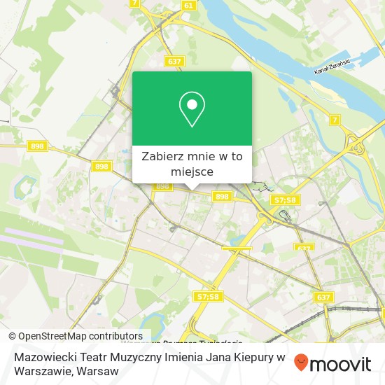 Mapa Mazowiecki Teatr Muzyczny Imienia Jana Kiepury w Warszawie