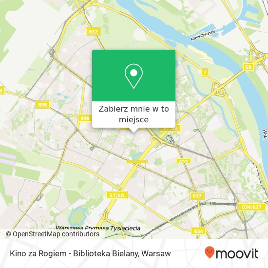 Mapa Kino za Rogiem - Biblioteka Bielany