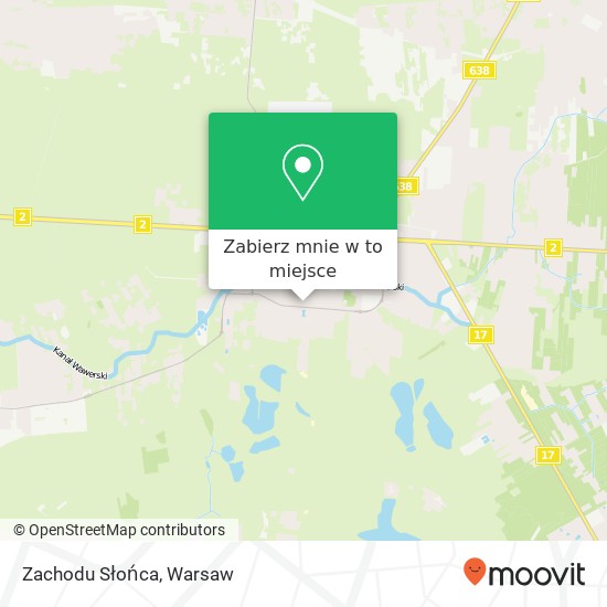 Mapa Zachodu Słońca