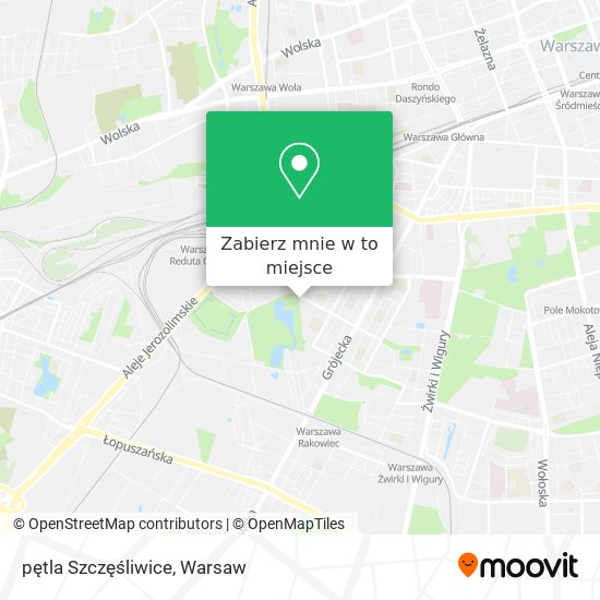 Mapa pętla Szczęśliwice