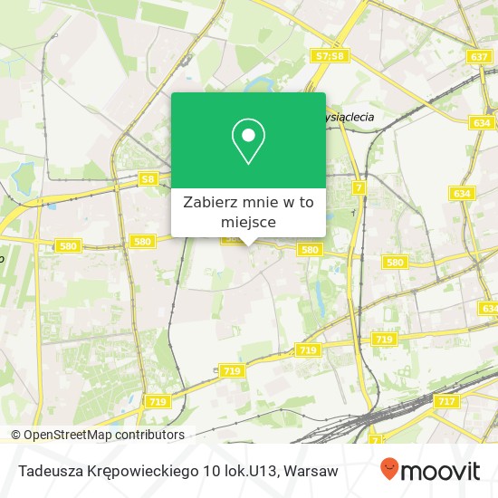 Mapa Tadeusza Krępowieckiego 10 lok.U13