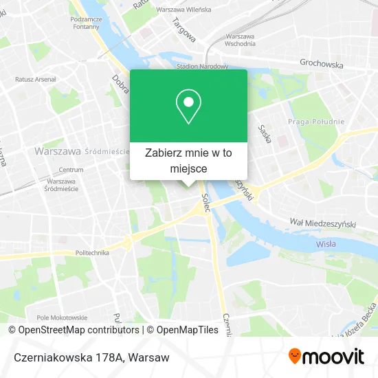 Mapa Czerniakowska 178A