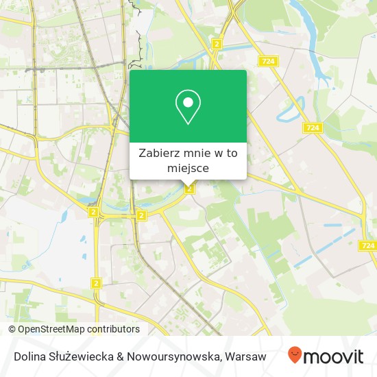 Mapa Dolina Służewiecka & Nowoursynowska